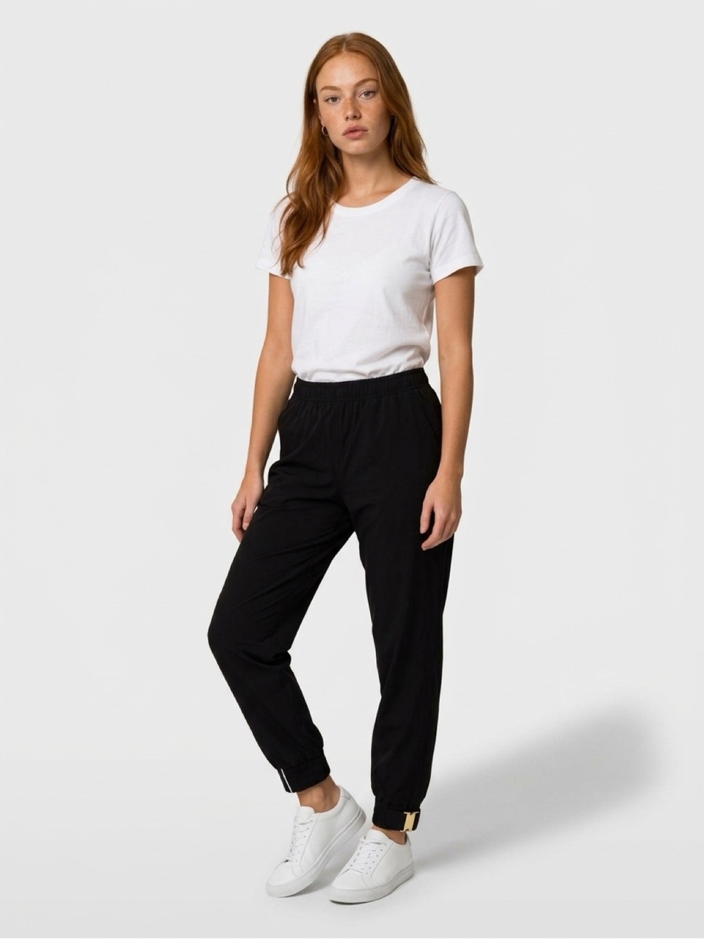 Dynamite Black Elastic-Waist Joggers